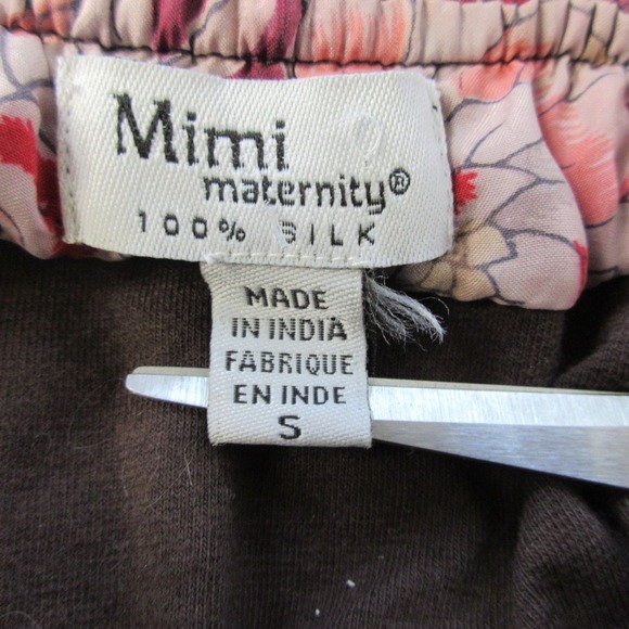 Mimi Maternity 100% Silk Dress S Paisley Print Spaghetti Strap Pregnancy 276 - Picture 2 of 14